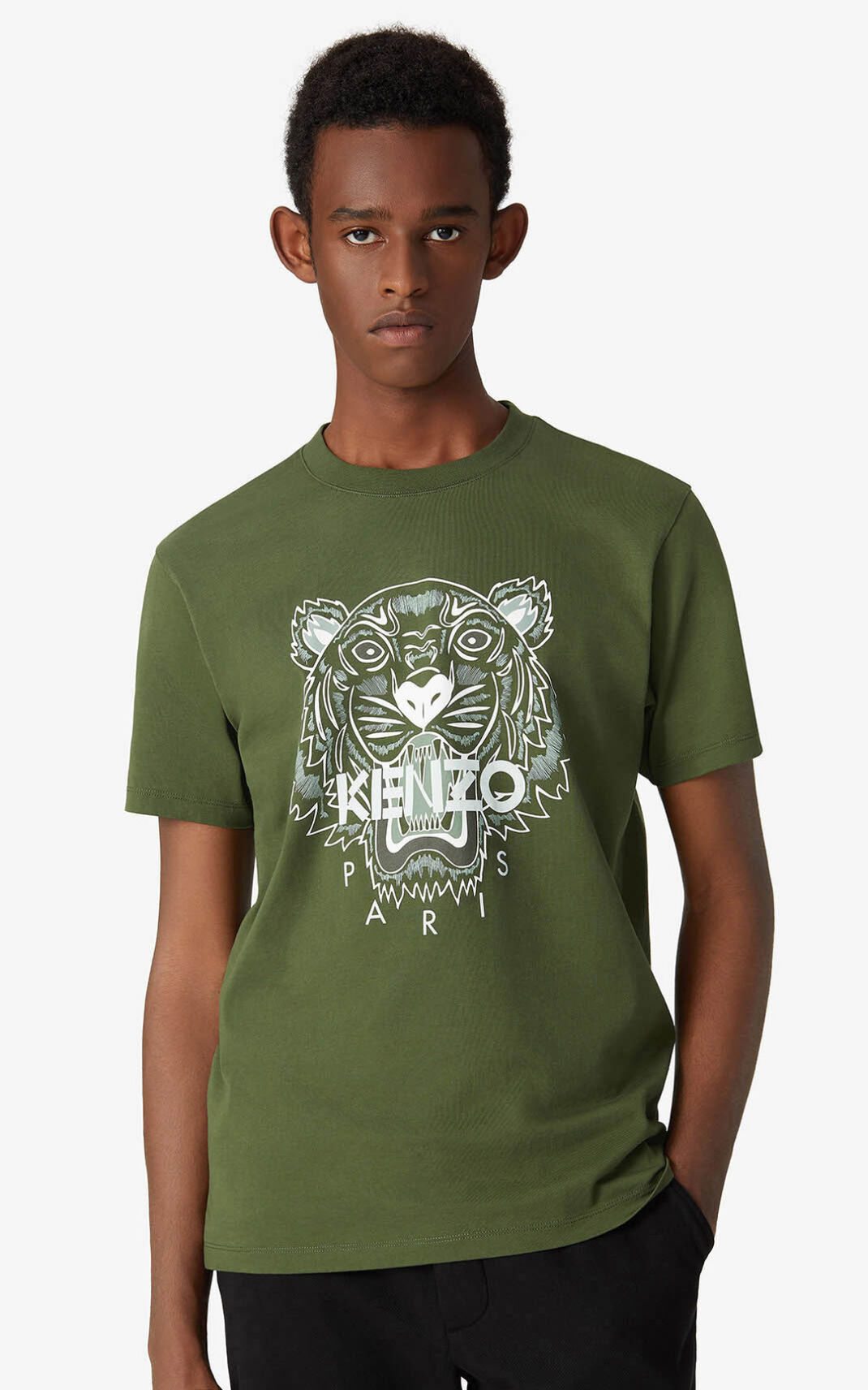 Camisetas Kenzo Tiger Hombre Kaki Oscuro - SKU.1845286